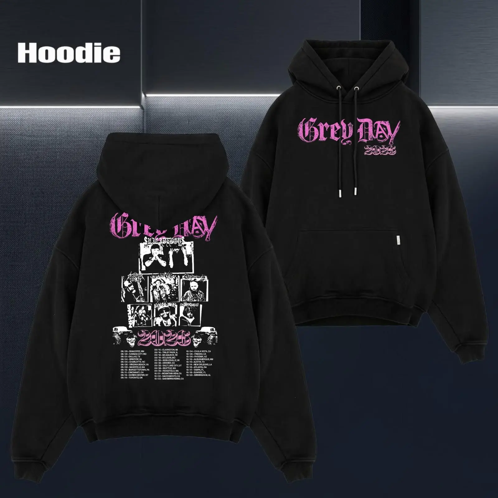 Limited GreyDay 2026 $UlClDEBOYS Tour Pink Design Ver2 Hoodie, $UlClDEBOYS G59 Merchandise, Rap Music Shirt, Pink G59 Merch - Unisex Rapper Clothing
