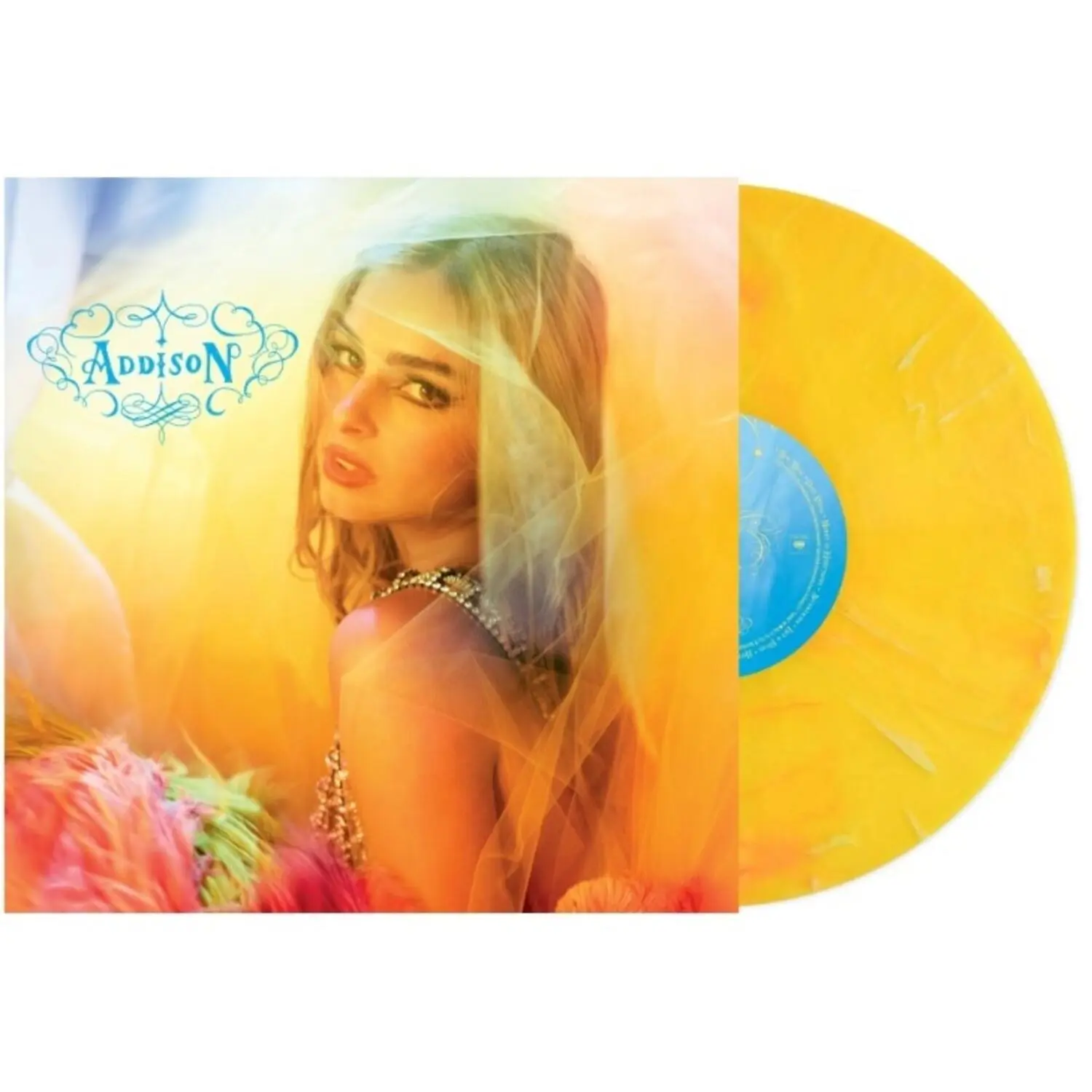 Addison Rae - Addison  [VINYL RECORD - LP] Explicit, Colored Vinyl, Gatefold LP Jacket, Yellow, Stickers