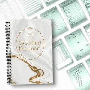 1pc 5.5x8.3inch Wedding Planner, An Elegant Wedding Planner Manual, and A Wedding Planner Diary with Countdown Calendar Function, A Compact Bridal Handbook, and A Commemorative Notebook for Brides To Be