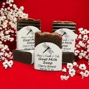 Cherry Almond Goat Milk Soap by Jane's Earth & Oils