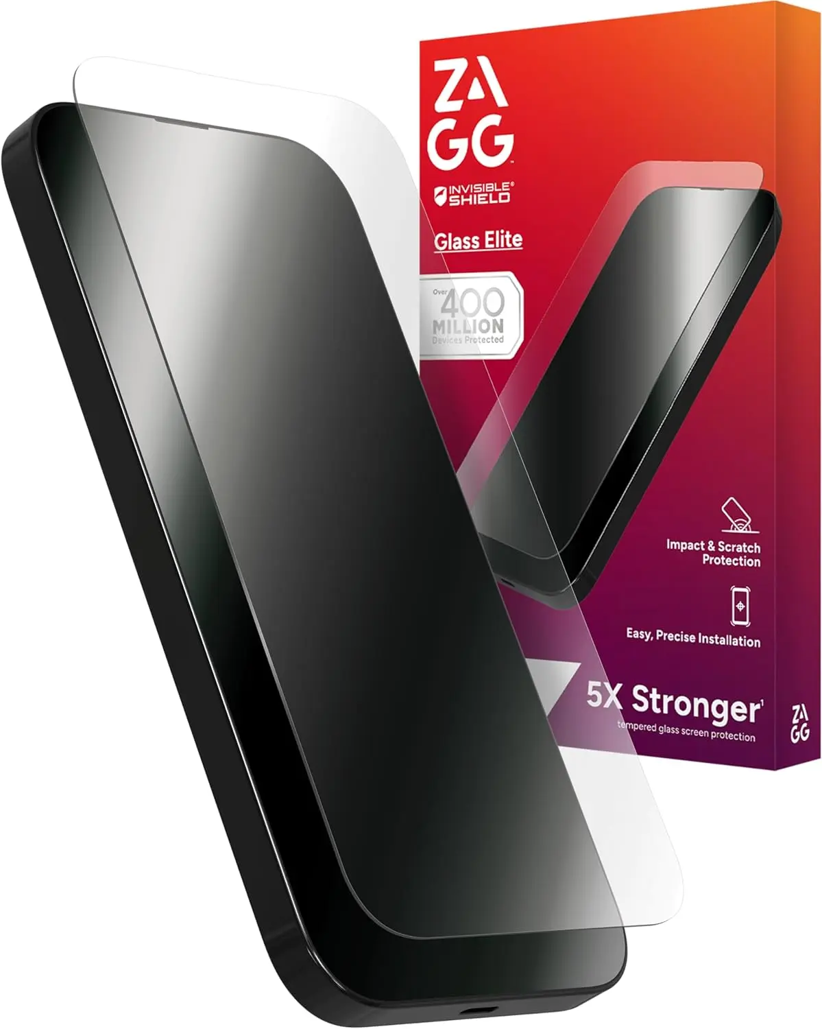 ZAGG Glass Elite Screen Protector for iPhone 16, Smartphone-Cellphone Devices Protection Accessory