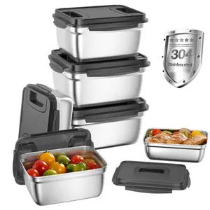 304 Stainless Steel Airtight Food Container - 12L Large Capacity Fresh-Keeping Box for Freezing, Storing Food, Marinating Kimchi/Meat, Great for Halloween & Thanksgiving Gatherings, BPA-Free & FDA Approved