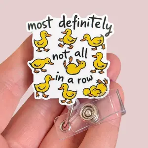 Most Definitely Not All In A Row Funny Badge Reel, Badge Reel Nurse, Funny badge Reels,
