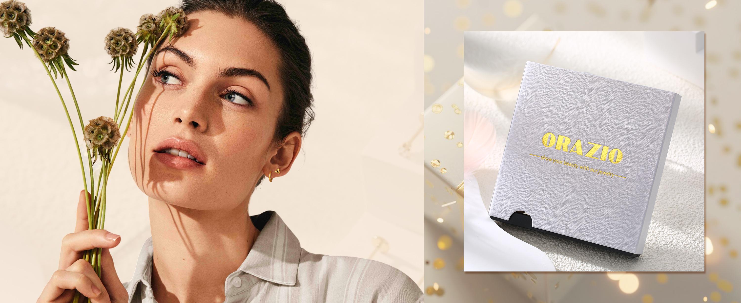 ORAZIO Small Flat Back Earrings Push in Studs for Women Men Hypoallergenic 14K Gold Plated Surgical Steel Threadless Hoop Cartilage Set for Multiple Piercings ORAZIO Small Flat Back Earrings Push in Studs for Women Men Hypoallergenic 14K Gold Plated Surgical Steel Threadless Hoop Cartilage Set for Multiple Piercings