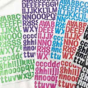 4Pcs Glitter Letter & Number Sticker Set – Alphabet Symbol Decals for DIY Name Craft, Scrapbooking, Gift Wrapping & Home Decor, Versatile Trendy Stickers for Personalization