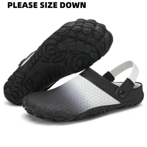 Mishansha Barefoot Watershoes Slip-On Open-Toe Water Clogs for Men, Breathable Mesh Upper, Quick-Dry Lightweight Summer Water Footwear, Flexible Rubber Outsole with Grip for Hiking & Beach (Buy 1 Size Smaller)