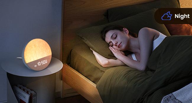 Sunrise Alarm Clock and Sound Machine Nightlight, Home Decor, Digital Dimmable Clock for Bedroom, 26 Sleep Sounds, White Noise Machine for Adults, Wake Up Light Alarm Clock Decor