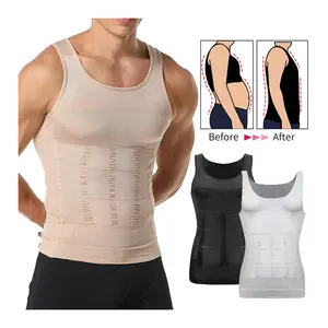 Mens Slimming Body Shaper Vest Shirt Abs Abdomen Slim Gym Workout Tummy Control Compression Tank Top Sleeveless Shapewear