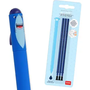 Erasable Gel Pen Blue Ink + Kit 3 Refills Pen Replacement Refills Blue Ties For Girls