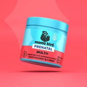 Mama Bird Prenatal Gummies Multi+ - Methylated Vitamins for Baby's Brain Development - No Artificial Flavors or High-Fructose Corn Syrup - Daily Pregnancy Support Supplement