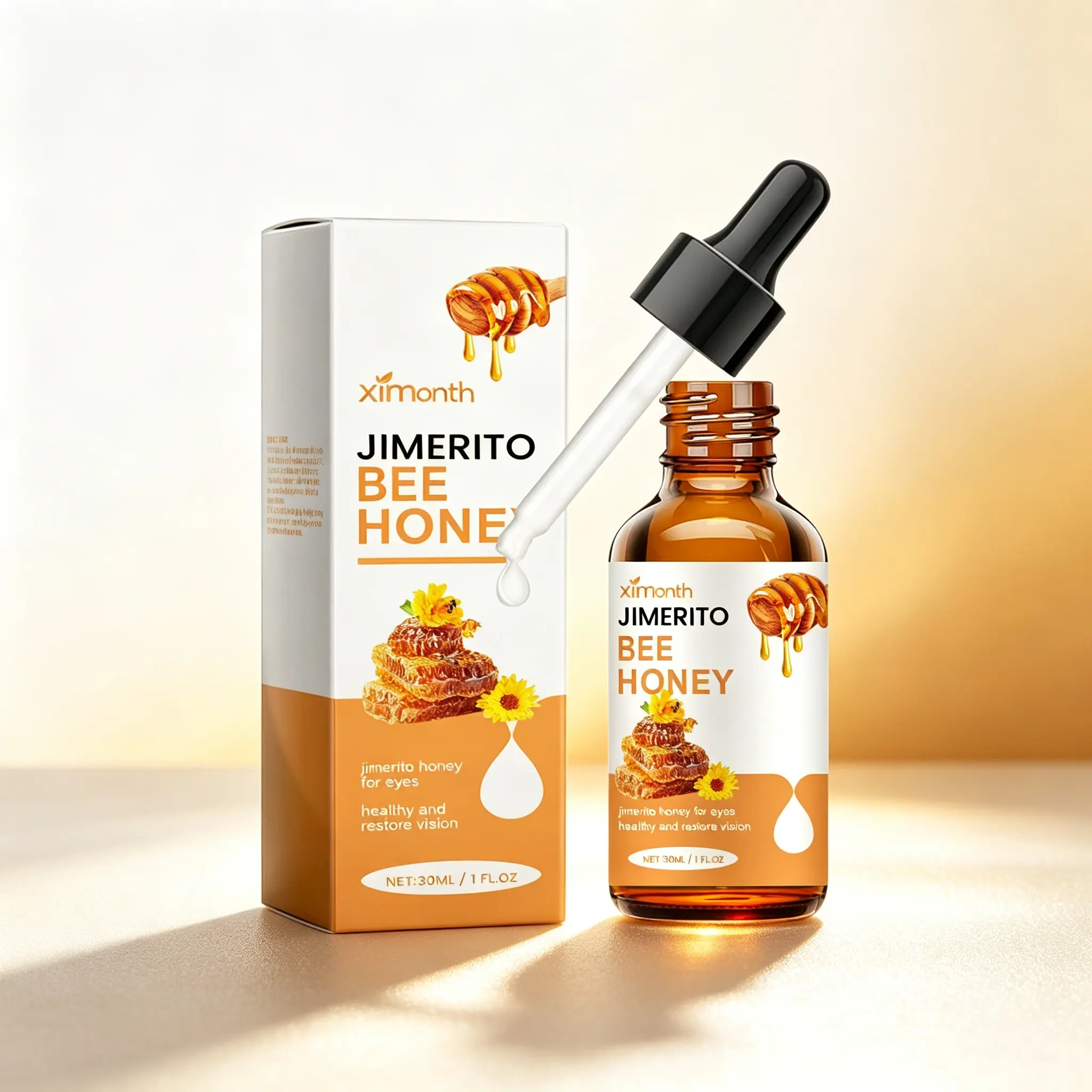 Jimerito Honey Eye Serum – Moisturizing Eye Care, Helps Refresh Tired Eyes with Natural Bee Honey Extract 30ml