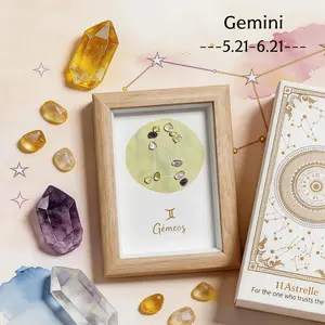 Unique Astrology Gift, Zodiac Sign Decor Gifts, Natural Crystal Zodiac Painting for Wall Art, Desk Decor, Home Decor, February March Birthday Gifts for Women, Friend