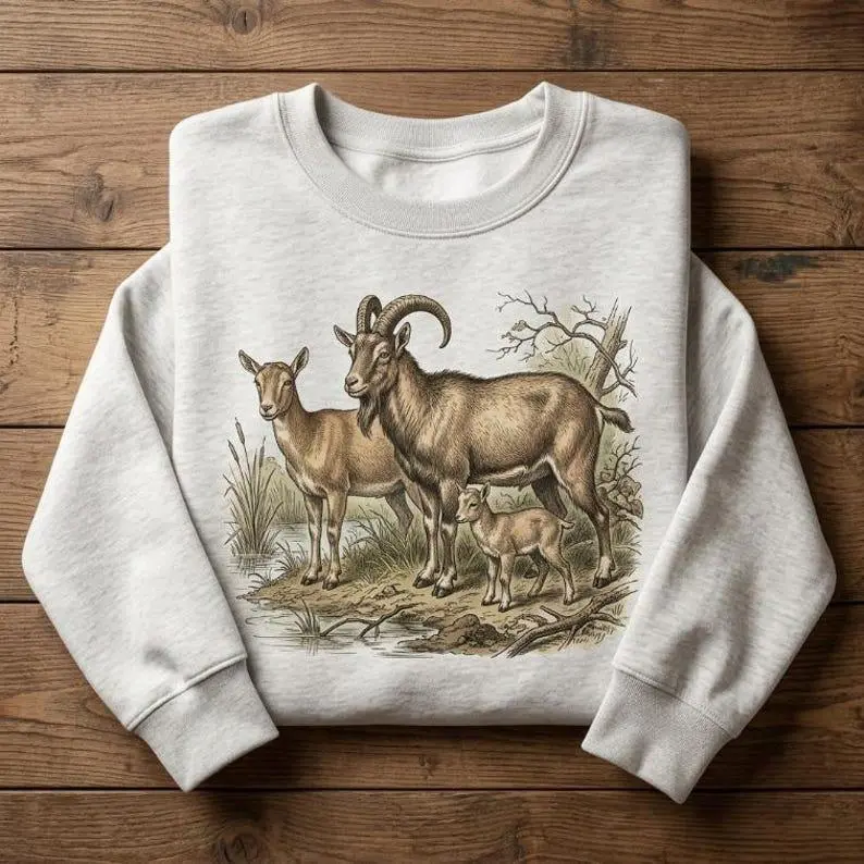 Three Lambs Vintage Shirt Cottagecore Cute Sheep Sweatshirt Farmhouse Animal Tee Countryside Clothing Unisex Hoodie Gift For Her