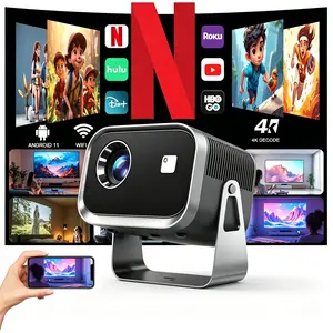 K6 Smart Portable Mini Micro Projector, 1080p , Auto Focus, Automatic Trapezoidal Correction, Wi-Fi 6, Bluetooth, 4K Decoding, Home Theater Equipment for Living Room, Gaming full portable projector