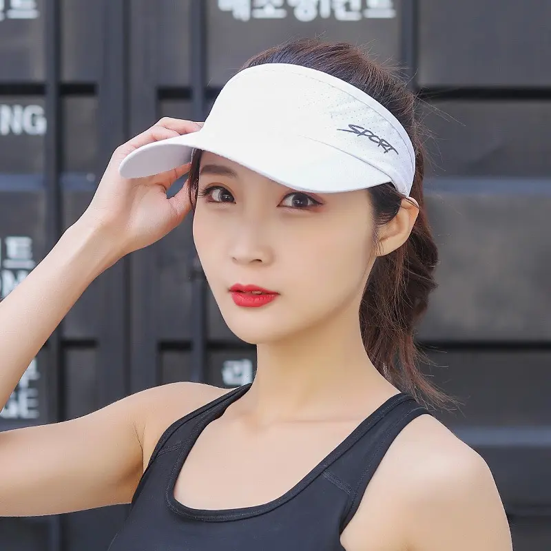 Summer Outdoor Sports Running Hat for Women, Marathon Sun Protection Visor Hat for Men, Tennis Open Top Duckbill Sun Hat Lightweight Waterproof solar fan Adjustable Visor Cap Set