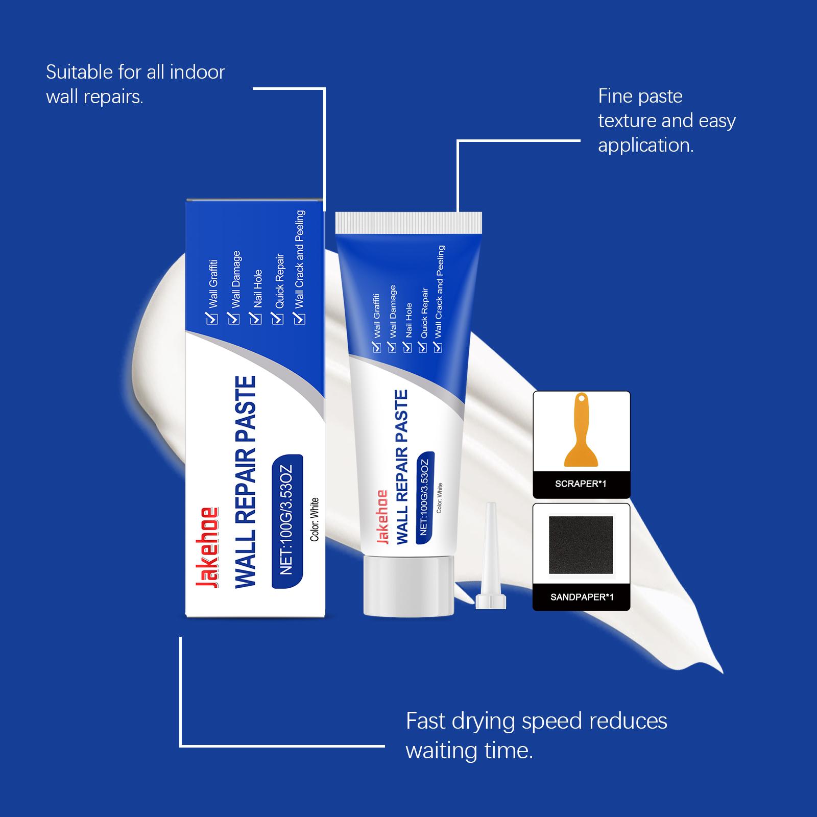 Drywall Patch Repair Kit,Wall Repair Kit for Drywall, Wall Mending Agent Paste to Fix Cracks, Holes & Dents, Waterproof & Damp-Proof, No Powder Mess, Easy Application for Home Maintenance (1 Set)