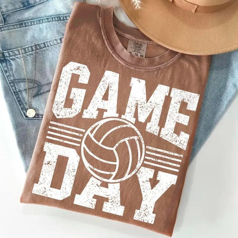 Volleyball Game Day Shirt, Comfort Colors® Custom Team Tee, Personalized Number Shirt, Gift For Volleyball Player, Fan Or Team Mom