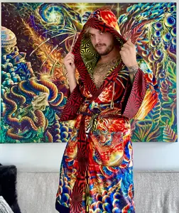 In Our Midst/Flame Wheel - Reversible Crushed Velvet Robe
