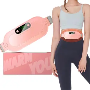 【Warm Gifts for Women】Portable Cordless Heating Pad for Menstrual Cramp Relief with 3 Heat Levels & 4 Massage Modes, Menstrual Back Belly Pain Relief