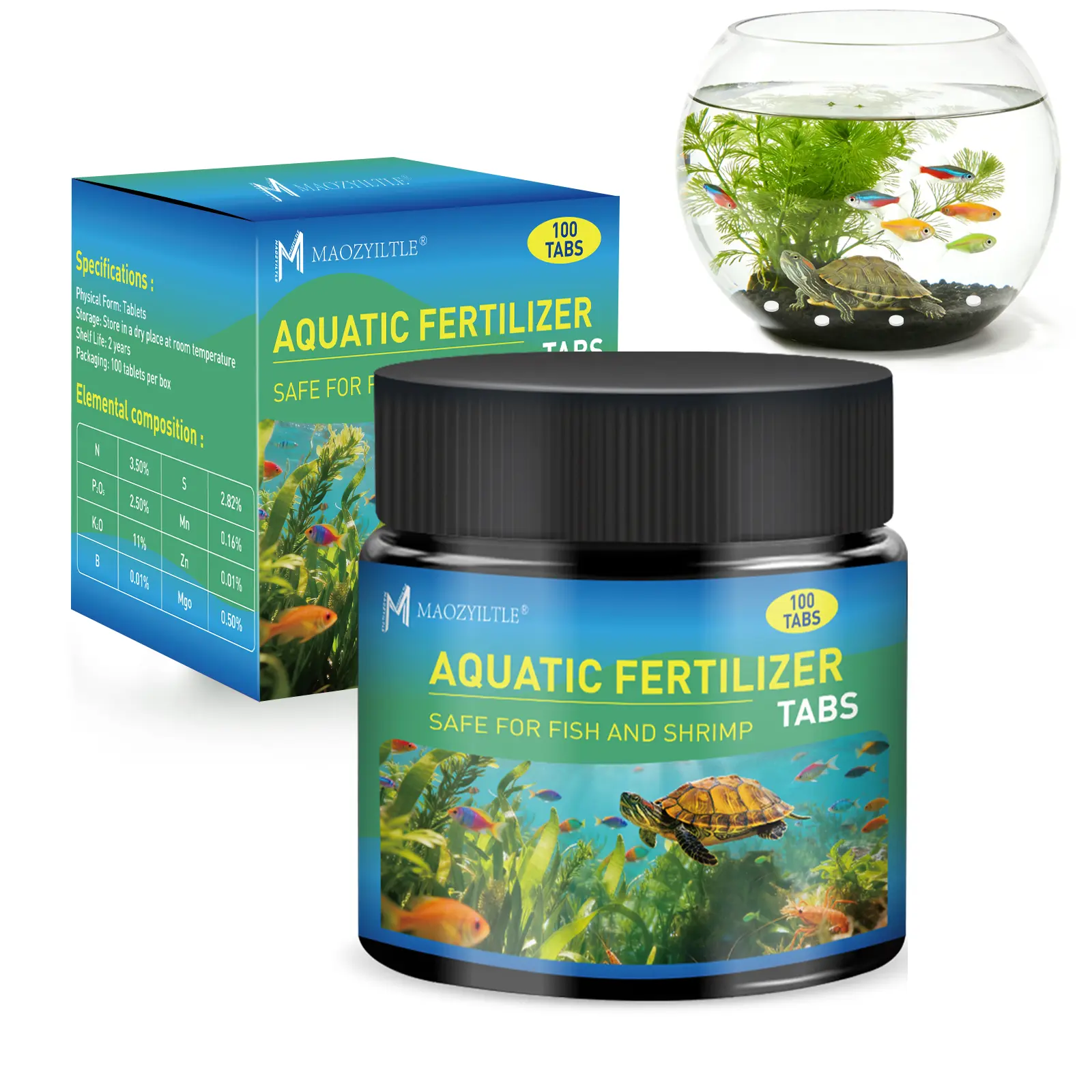 Root Tabs Aquarium Plant Fertilizer – 100 Slow-Release Tabs, 1g Each, Safe for Fish & Shrimp, Boost Planted Tank Growth