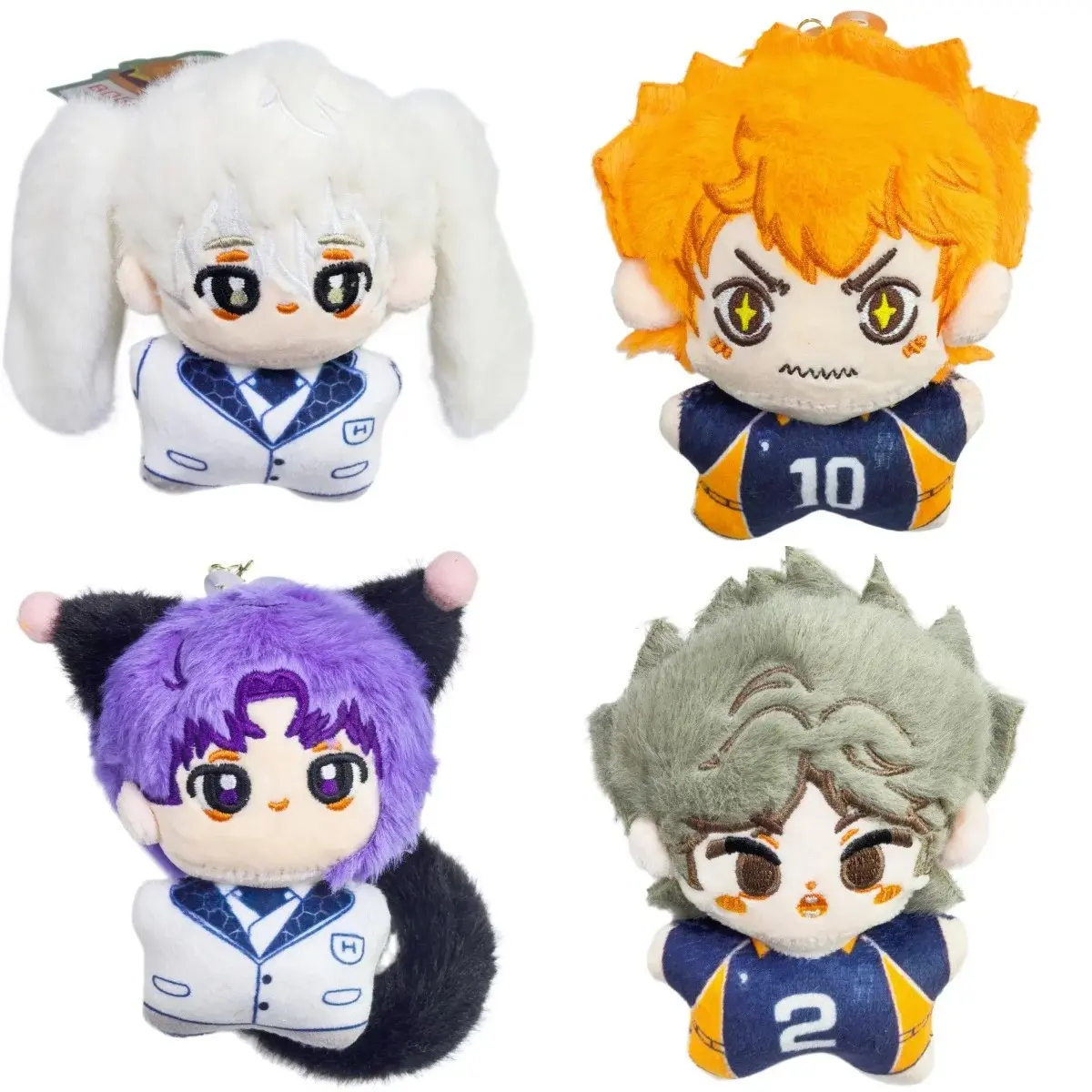 Kawaii New12cm Haikyuu Plush Toy Hinata Shoyo Keychain Tobio Kageyama Yu Nishinoya Bag Pendant Volleyball!! Stuffed Doll Gift