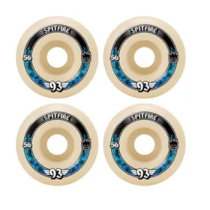 Spitfire Skateboard Wheels 56mm F4 Soft Sliders 93A Radials Natural