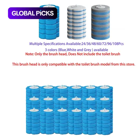 Disposable Toilet Brush Head, 1 Set 360-Degree Rotating Toilet Cleaning Brush Head with Cleaning Liquid, Bathroom Cleaning Tool, Accessories For Cleaning, Toilet Bowl Cleaner, Cleaner Pack, Cleaning Supplies #GLOBAL PICKS