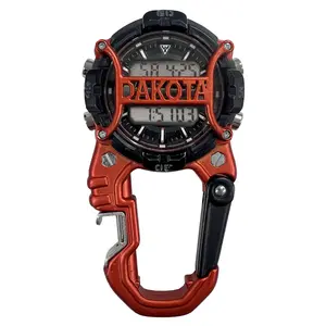 Dakota Digital Cage Clip Bottle Opener, Clip Watch, Travel Alarm Watch with Watch Dial Protection, Alarm, Stopwatch, Outdoor Gifts for Men and Women, Tactical Watch with Bottle Opener, Clip On Watch