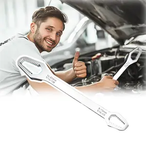 Double-head Torx Spanner,Universal Car Torx Wrench,8-24mm Self-tightening Wrench,Non-Slip Multi-function Wrench for Most Nuts & Bolts Repair,Professional Car Assembly & Disassembly Tool