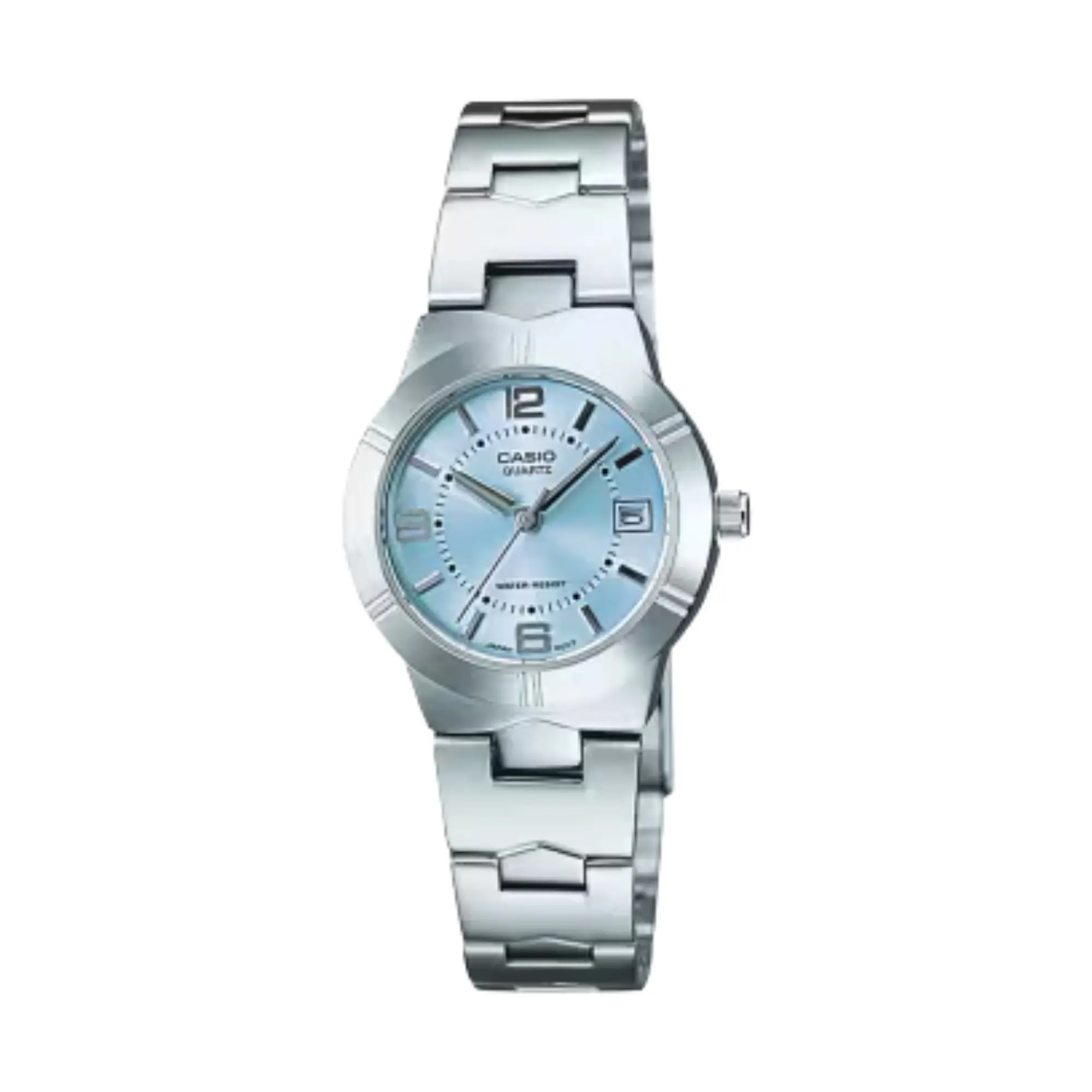 Casio Women’s Light Blue Dial Analog Watch with Stainless Steel Bracelet - LTP-1241D-2A2D