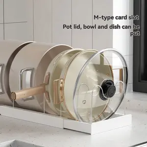 Kitchen Storage Rack Stainless Steel Pot Bowl Dish Organizer, Detachable Kitchen Shelf, Durable & Space-Saving Design