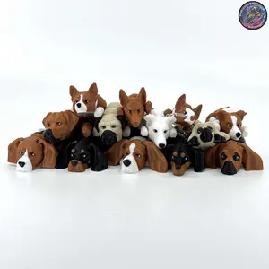 Hound Group Dog Keychain Bag Charm Zipper Pull Kawaii Flexi Fidget Cute Puppy Articulating 3D