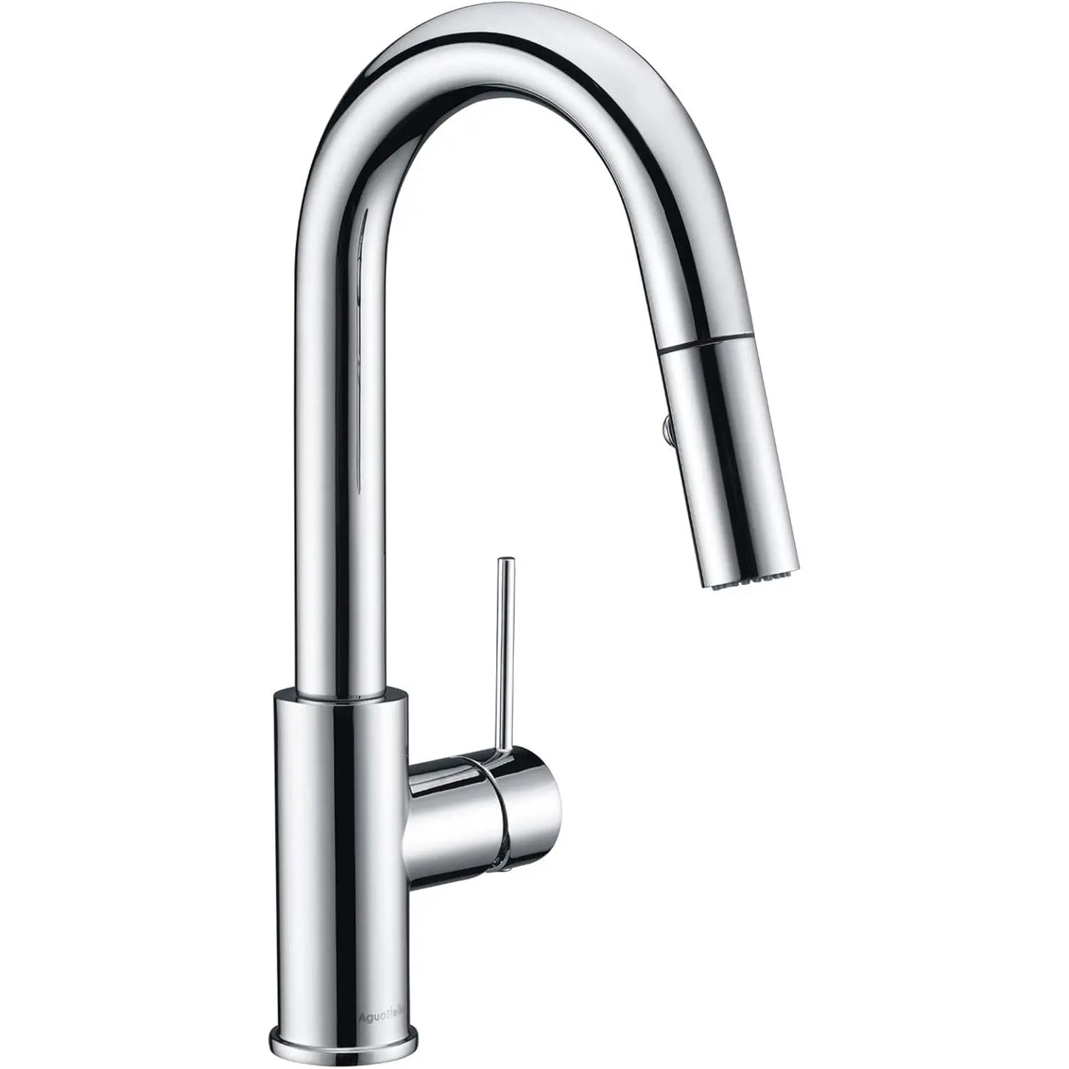 AS59CH Brass Chrome Bar Faucet with 13-1/2 Inches Height, Ceramic Cartridge, Pull-Down Sprayer, Single Handle, and Aerator for Aerated Stream (Prep Kitchen Sink Compatible)