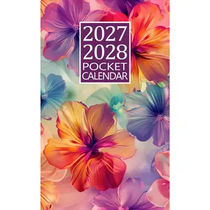 Pocket Calendar 2027-2028: Compact and Portable Two Year Monthly Planner 2027-2028 for Purse With Holidays & Inspirational Quotes. - Paperback