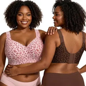 Sculpt Touch Jelly Bras Women Seamless Lift Bra Wireless Push Up No Underwire Full Coverage Plus Bras Comfort Supportive Sports T-Shirt Bra
