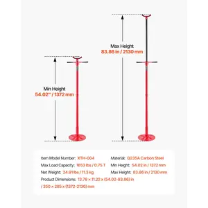 VEVOR Underhoist Support Stand, 3/4 Ton (1653 lbs) Capacity Under Hoist Jack Stand, Lifting from 54.02 to 83.86, Bearing Mounted Spin Handle, Self-Locking Threaded Screw, Support Vehicle Components