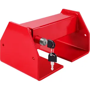 VEVOR Cargo Container Lock 9.84-17.32 Locking Distance Semi Truck Door Locks with 2 Keys Shipping Container Accessories Red Powder-Coated with Spring Lock for Fixed Container(Large Size)