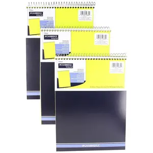 Legal Pad, Top Spiral Bound, Wide Ruled Paper, 70 Sheets Count, 8-1/2" x 11", (3 Pack)