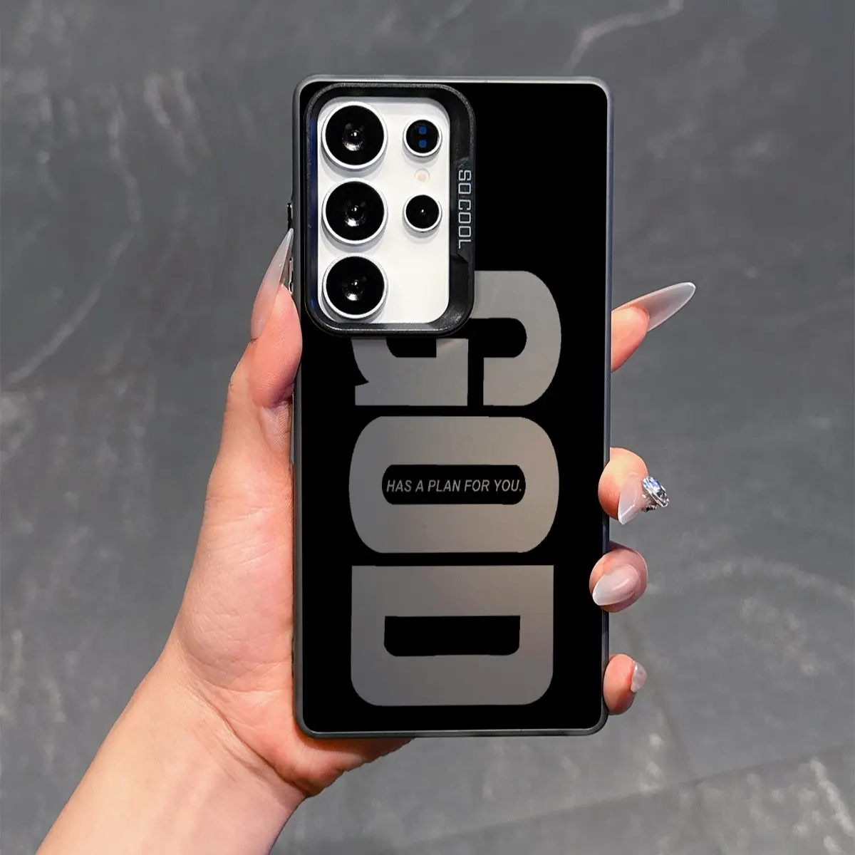 1 piece of God has a plan for you phone case, fashionable and creative trend Samsung Galaxy S/A series Protective phone case, gradient Samsung phone case, suitable for Galaxy S25/S6 phone cases, compatible with Galaxy S20-S26, Galaxy A12-A56 phone cases