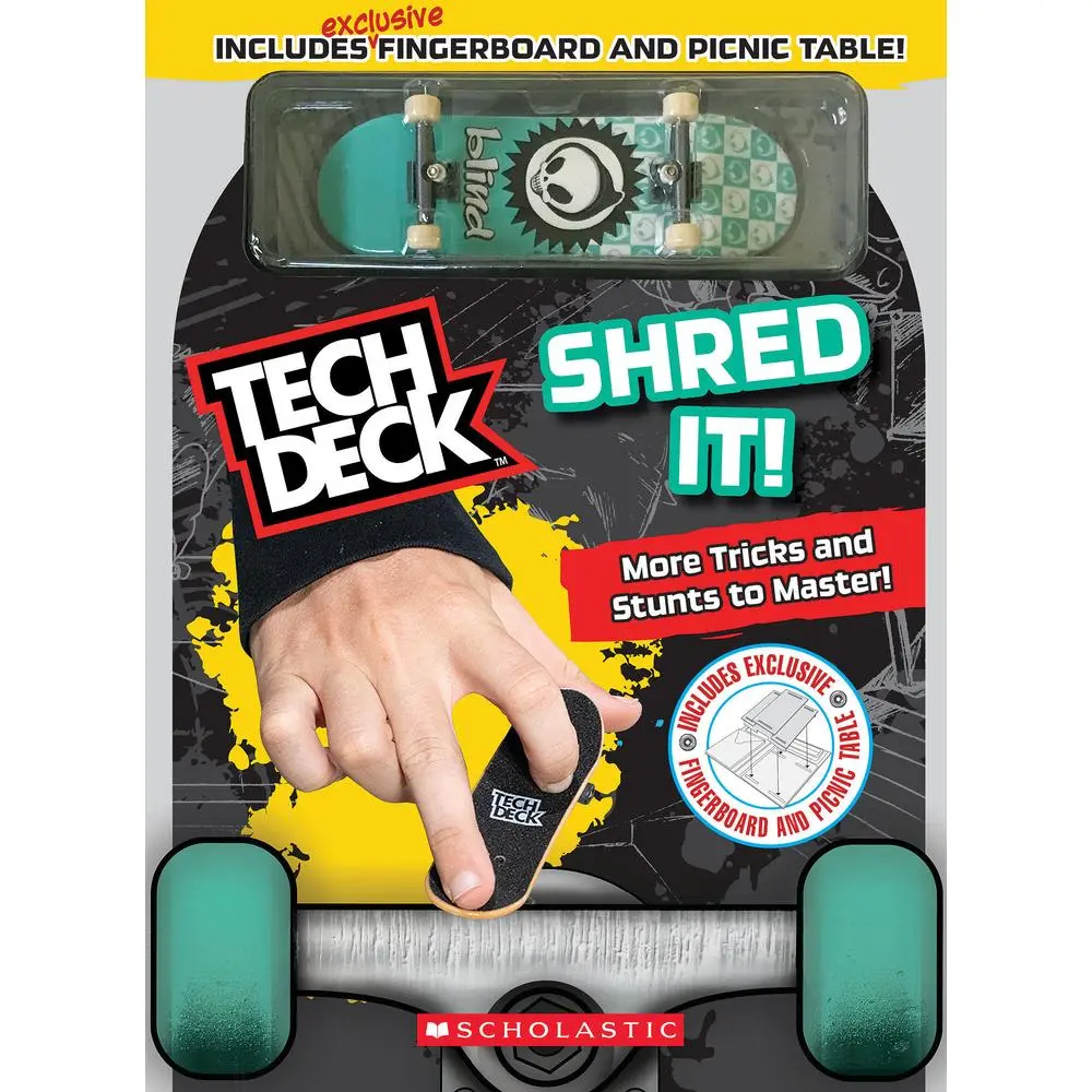 Used Tech Deck Guidebook - Shred It! Fingerboard Skateboarding Skill Learning Book (Paperback) by Rebecca Shapiro, English - Teaches Tricks and Stunts