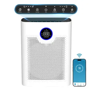 Smart WiFi Air Purifier with H14 True HEPA Filter – High-Efficiency Air Cleaning, App Control, 24dB Quiet, 5 Speeds, Auto Mode, Child Lock, Timer, for Home Bedroom Office