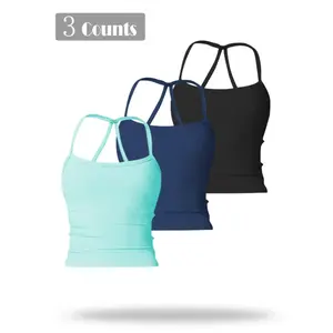 Women's Solid Color Sports Tank Top, Breathable Comfortable Sports Vest, Ladies Sportswear for Indoor Outdoor Wear, Athletic Activewear, Fitness Outfits