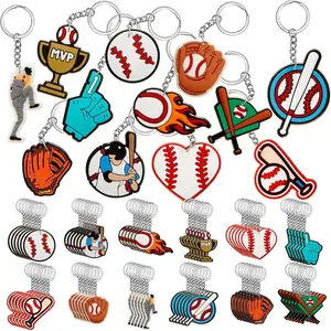 36 Pack Baseball Keychains Bulk, Baseball Party Favors Sports Key Chains, Funny Ball Keyring for Women Men Sport Team Players, Birthday Party Bag Gift Fillers