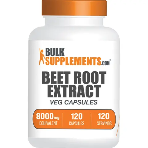 BulkSupplements Beet Root Extract Veg Capsules - Blended Vitamins & Minerals Supplements - Immune Support, Energy Boost, Heart Health - 400mg per Serving - 120-365 Capsules Natural Wellness Dietary Supplement, Beetroot Capsules Blended Vitamins And Minera