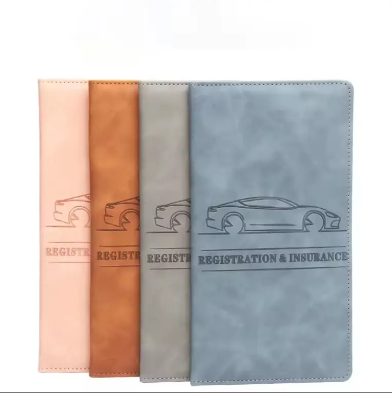 Car Organizer, Car Document Holder, Auto Registration and Insurance Card Holder, Premium Leather Case for Driver's License Emergency Information