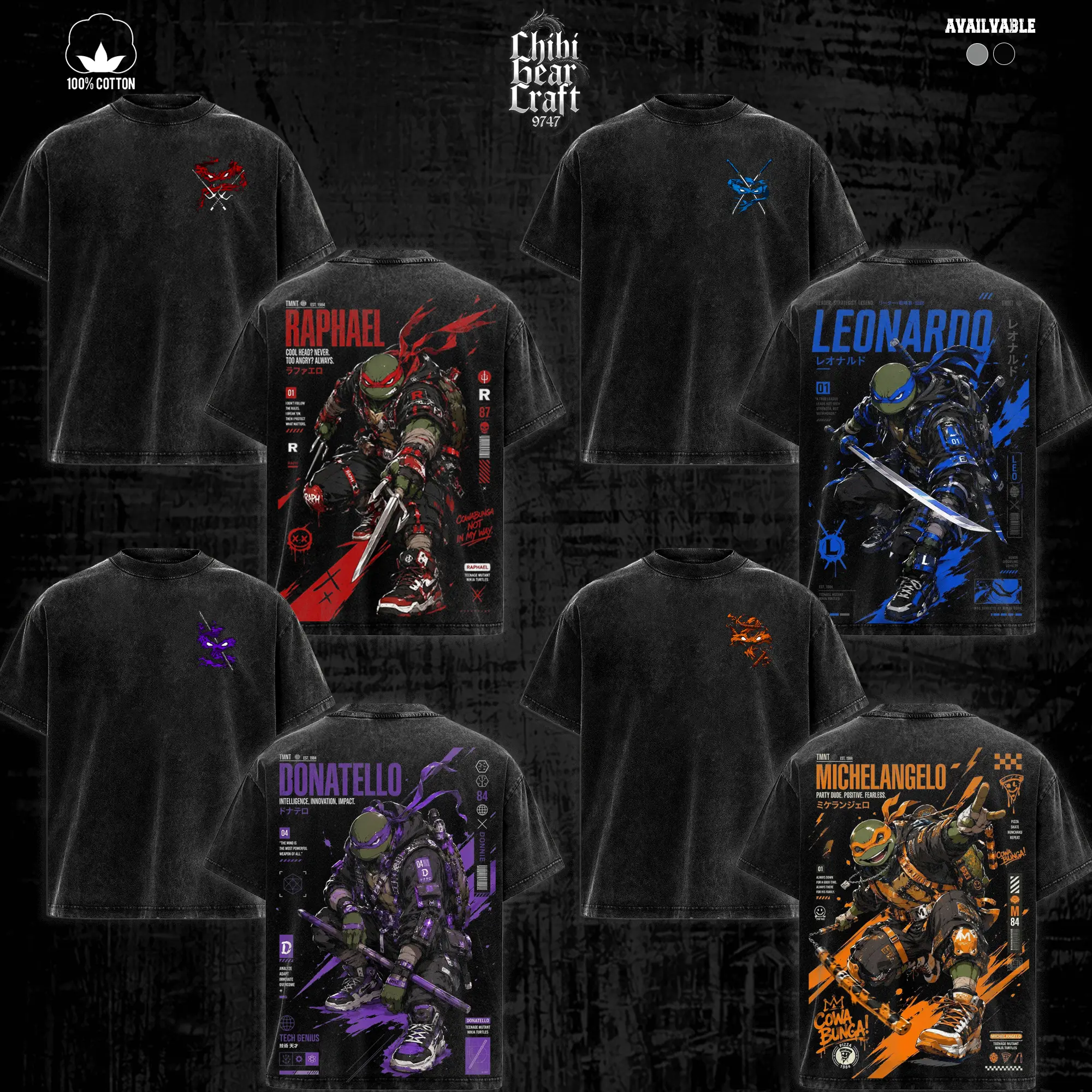[COLLECTION] Teenage Mutant Ninja Turtles Shirt TMNT Brothers Vintage Acid Washed Oversized T-Shirt Tank Top Gothic Hoodie Graphic Tee Y2K Clothing Summer Men Clothes Outfits Unisex Retro Comic Movie Clothes Gifts For Him Epic Techwear Streetwear