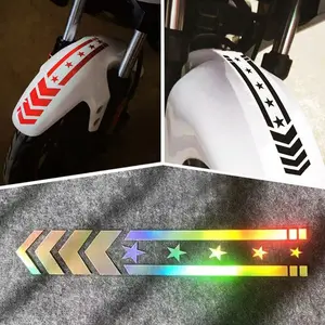 2-Pack of Easy--Install High-Visibility Reflective Fender Stickers for Morcycles And Electric Bikes - Waterproof, Oil-Proof, Durable PVC Stickers in a Variety of Colors-G
