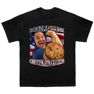 Double Chunk Chocolate Cookie Rizzler Joke Gifts T-Shirt Cotton Menswear Top Oversized