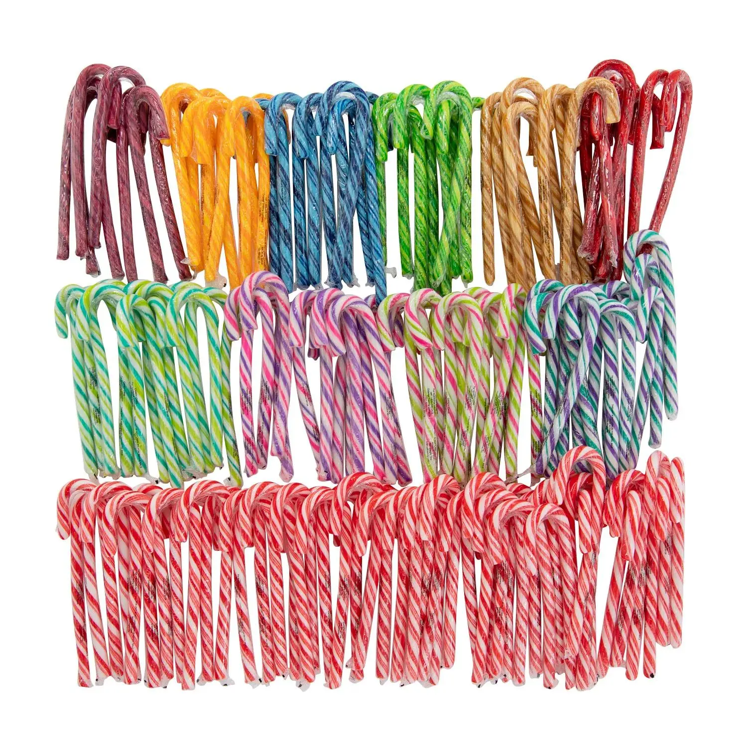 Festive Yum! Bulk Candy Canes Assortment - 5.5"-5.75" Size, 7.5 oz, 288 Pcs, Fruit & Peppermint Flavors, OTC Treat, Ideal for Children & Youth Programs