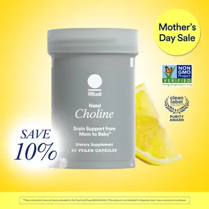 Ritual Natal Choline Supplement, 550mg, Supports Baby’s Cognitive Function When Taken During Pregnancy and Choline Content in Breastmilk*, 30 Day Supply